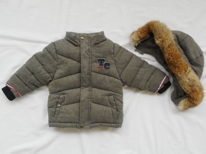 Blouson gris chiné à capuche - Tartine et Chocolat - 18 mois - photo numéro 5
