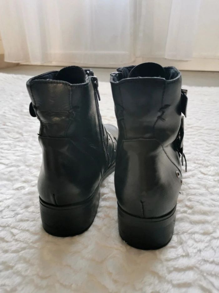 Bottines boots à brides rivets Musse & cloud 40 tout cuir - photo numéro 6