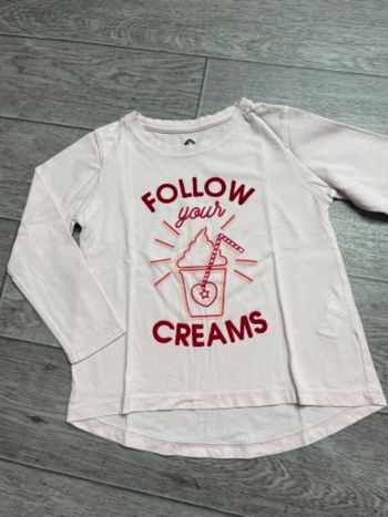 T-shirt manches longues rose Z 3 ans