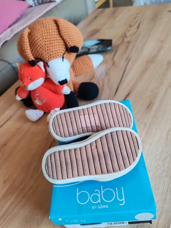 Chaussures bateau garçon comme neuves avec boîte gemo baby 21 type jean - photo numéro 5