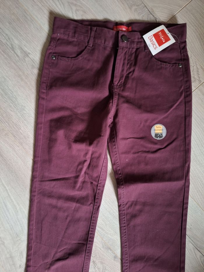 Pantalon bordeaux 12 ans garçon neuf - photo numéro 2