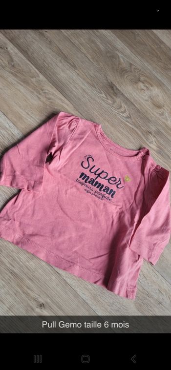 Pull Gemo taille 6 mois