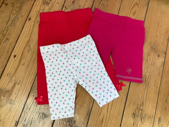 Lot d 3 leggings courts taille 3 mois