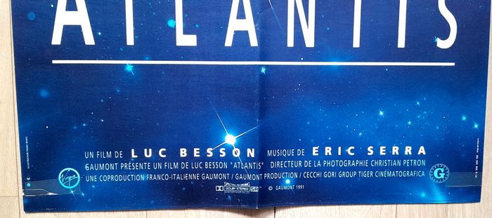 affiche film cinéma Atlantis - Luc Besson - photo numéro 2