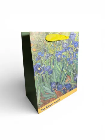 Sac cadeau motif Les Iris Van Gogh Mikirei 18 x 23 x 10 cm Neuf