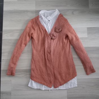 Gilet avec chemise blanche en doublure femme taille S