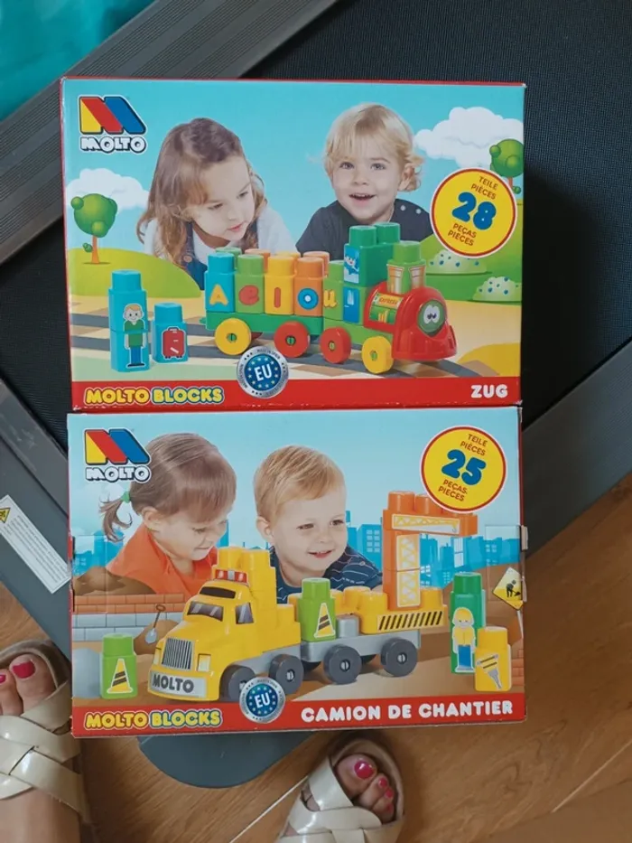 Moltoblocks neuf train et camion de chantier