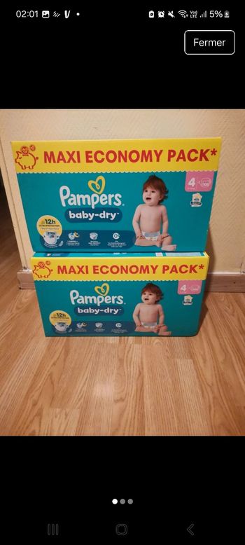 Pampers baby dry taille 4