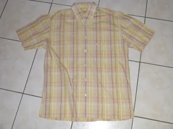 chemise manche courte jaune rayé Mise au Green  taille M