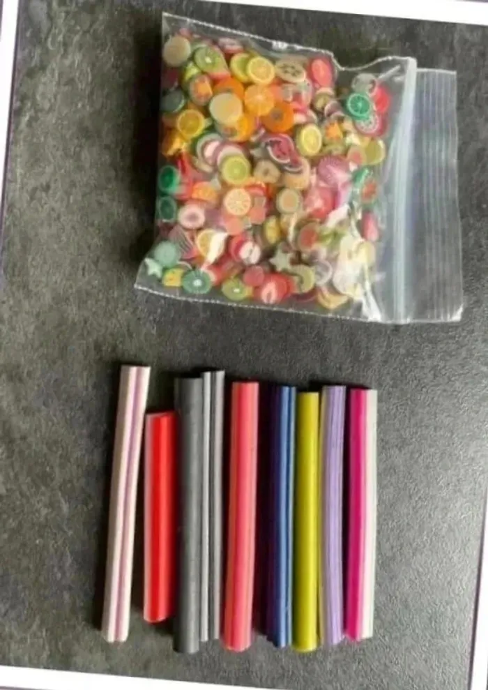 Lot canne fimo pour déco résine ou ongle