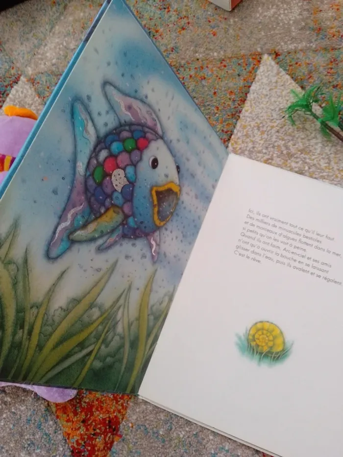 Le poisson arc en ciel fait la paix + grosse peluche poisson - photo numéro 7