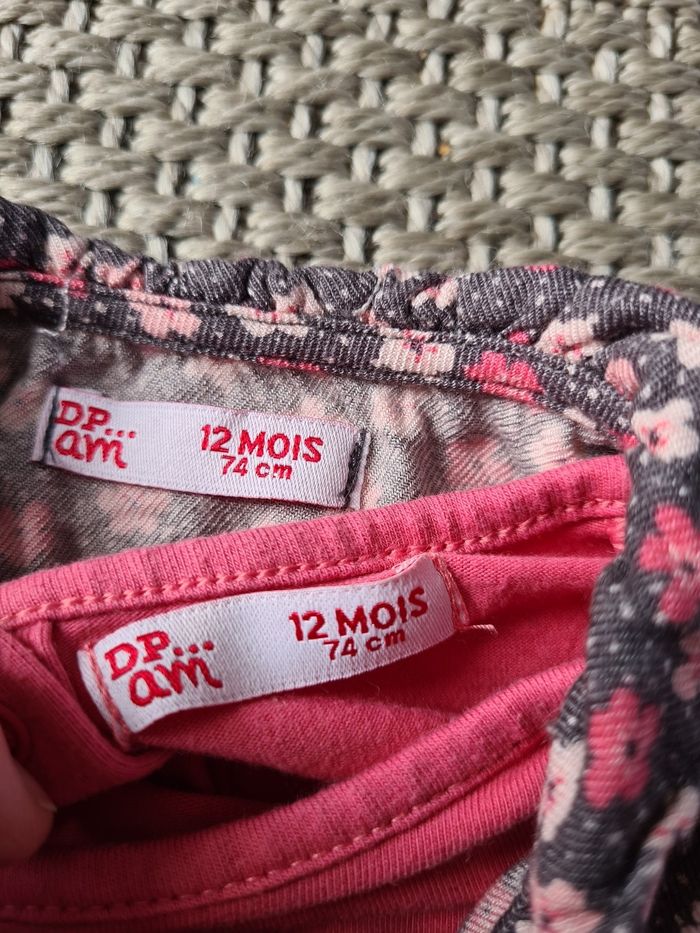 Robe blouse rose motif fleurs - 12 mois - photo numéro 10