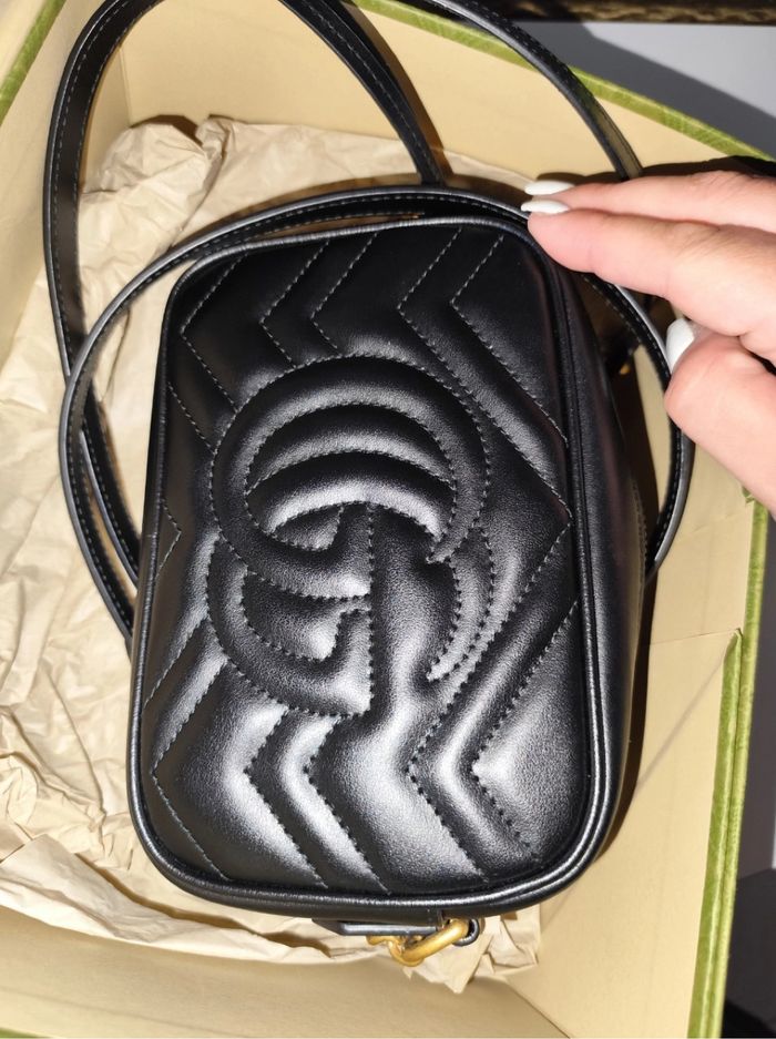 Sac bandoulière en cuir GG Marmont - photo numéro 9