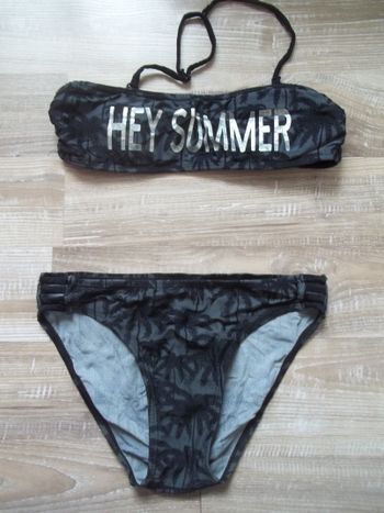 Bikini bandeau "Hey summer" 12 ans