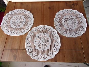 Lot 3 napperons ronds