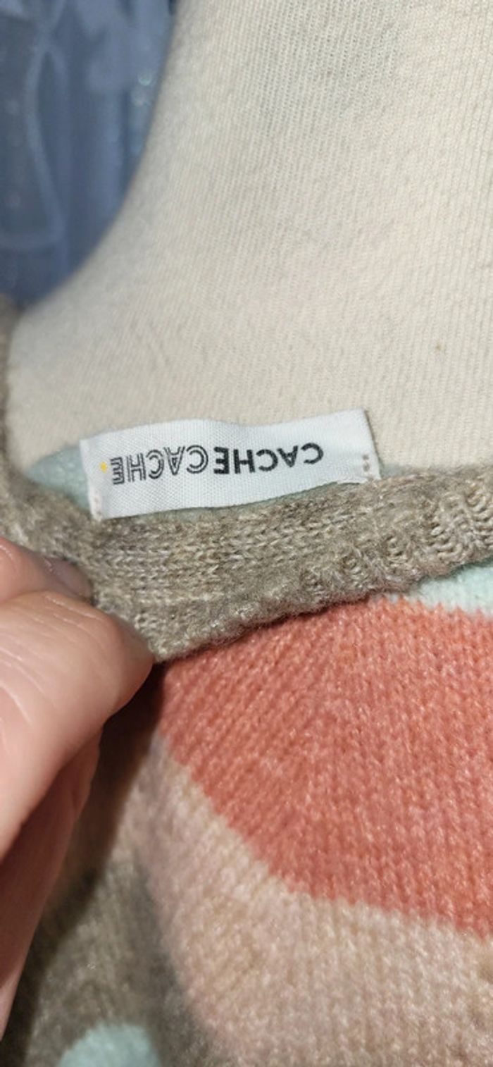 Pull en tricot à rayures colorées et tout doux – Taille M - photo numéro 5
