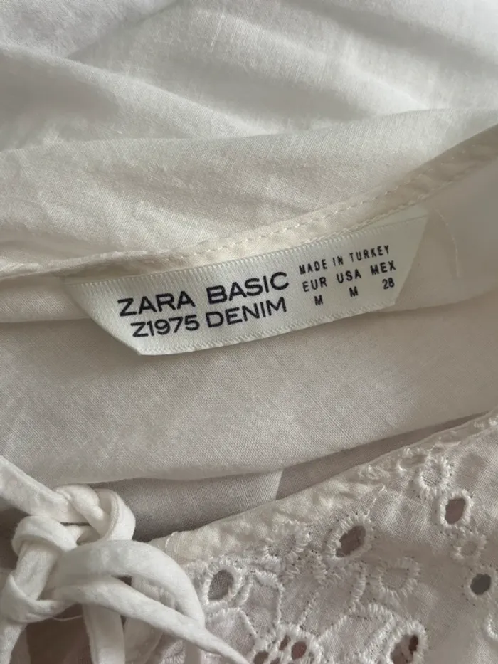 Blouse bohème brodée Zara M – style romantique vintage coton léger - photo numéro 8
