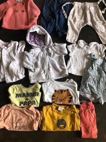 Lot vêtement été fille 6 mois 12 pièces
