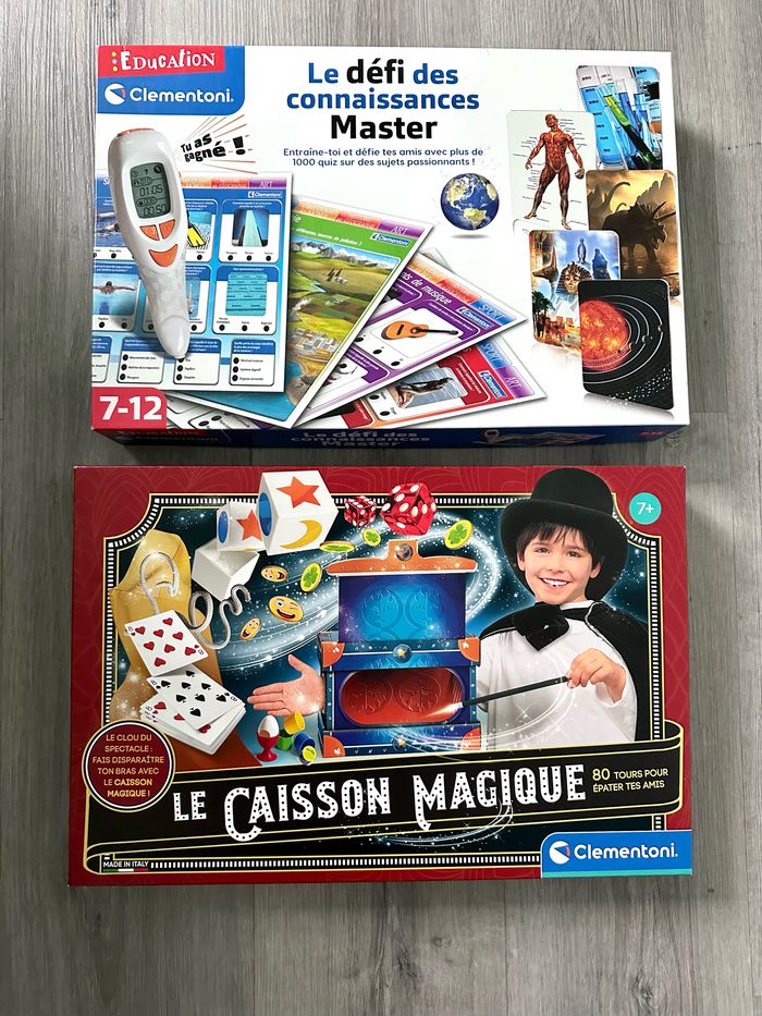 Lot boîte magie et défi connaissances