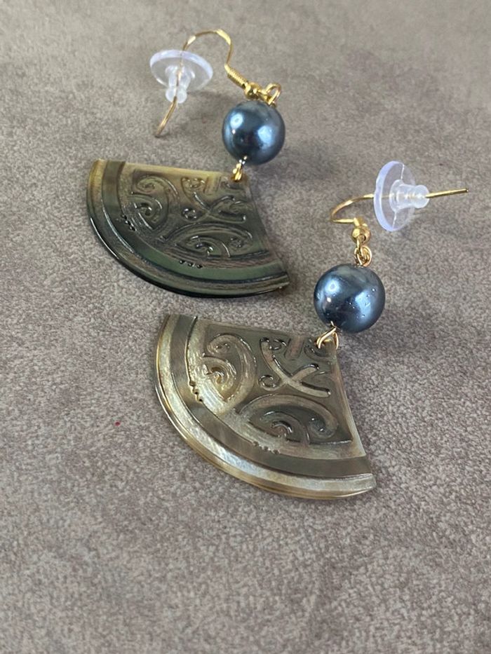 Boucles d oreilles bohème chic rétro - photo numéro 3