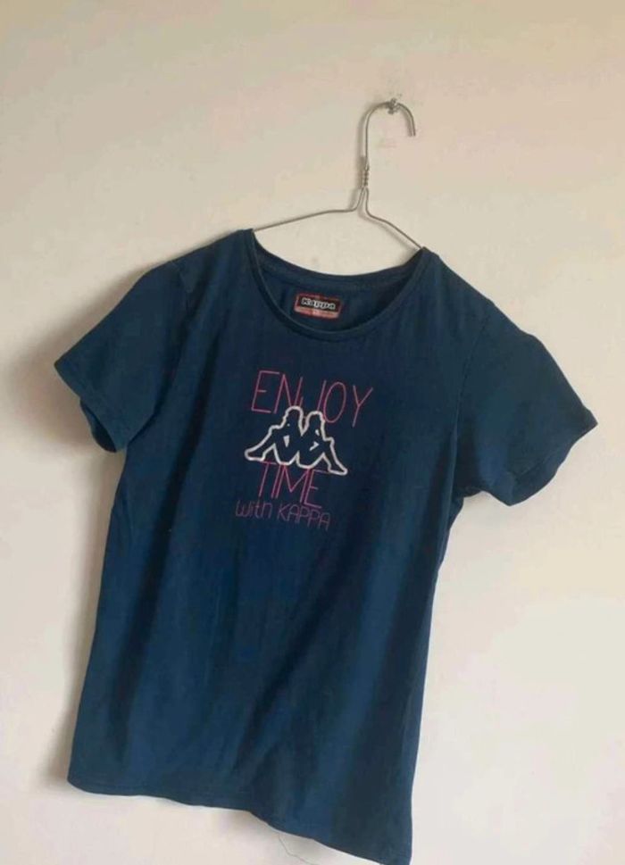 T-shirt Kappa enfant, taille 14 ans, bleu marine, très bon état