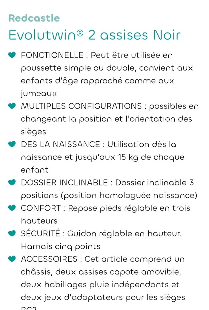 Poussette double avec cosys - photo numéro 7