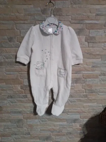 Pyjama blanc Baby Club 6M