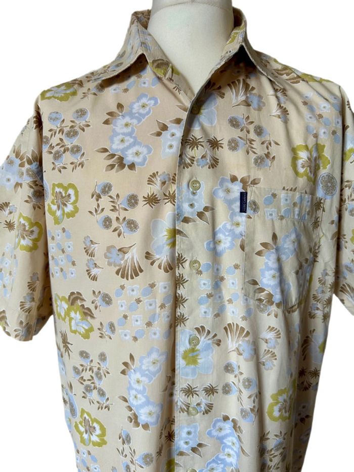 🌴🍋Chemise homme estivale vintage hawaïenne Hawaiian floral lemon shirt🍋🌴 - photo numéro 6