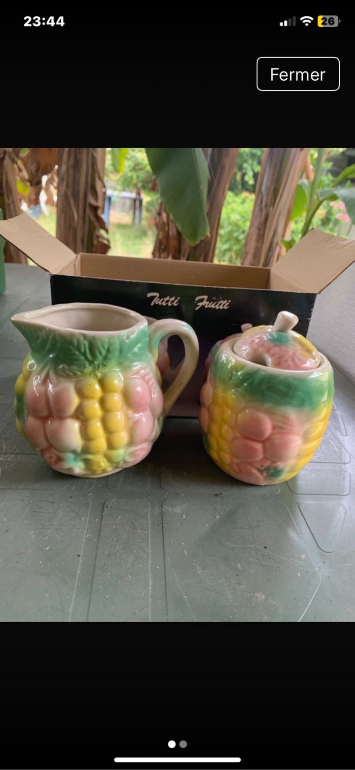 Pot à lait et sucrier