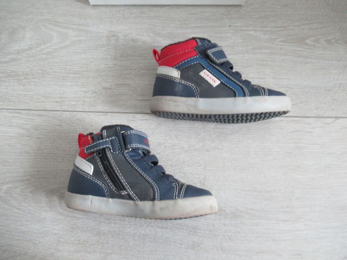 Baskets garçon mid-cut à fermeture zip et scratch bleu marine Geox T 23 - photo numéro 5