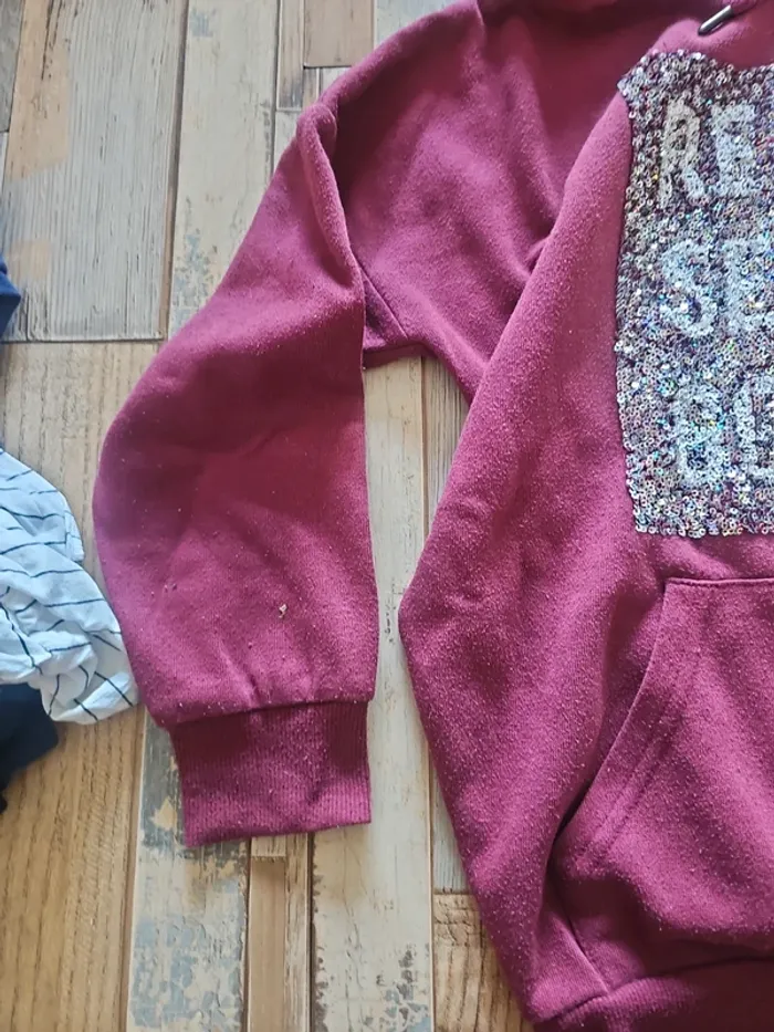 Sweat à capuche pour fille taille 10 ans marque gemo - photo numéro 2