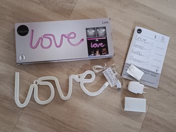 Lampe led LOVE rose 