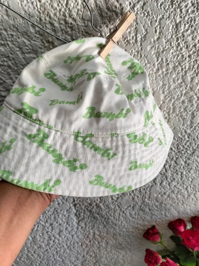 Bob blanc à motif vert taille 52/ 54 - photo numéro 4