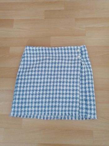Jupe bleu et blanche portefeuille