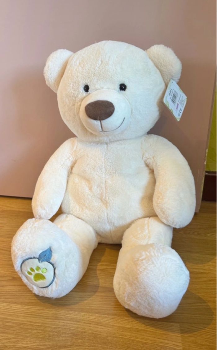 Peluche Gipsytoys Ours crème - 67cm - neuf avec étiquette