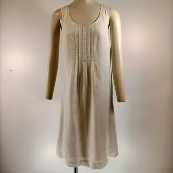 Robe d'été blanche légère évasée - Monoprix femme taille 36 - lin coton A008