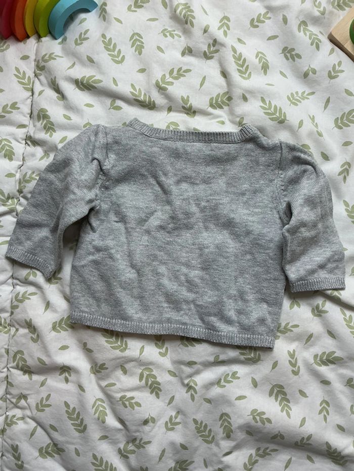 gilet léger gris avec paillettes vertbaudet 3 mois - photo numéro 6