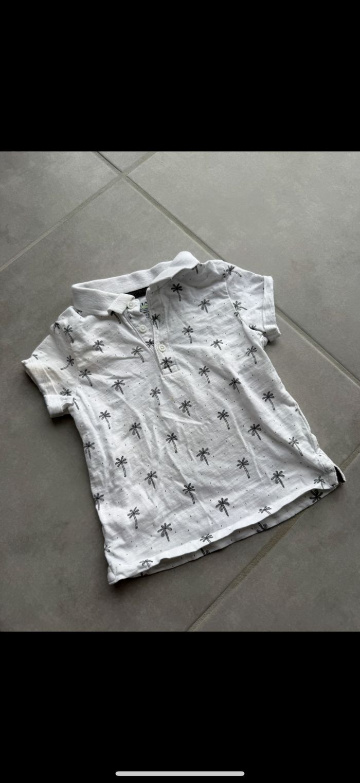 Polo manches courtes Palmier 18 mois