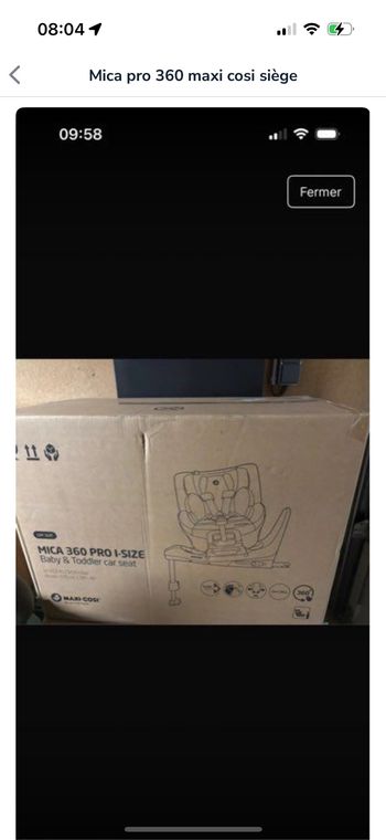 Siège neuf maxi cosi mica pro 360 I size