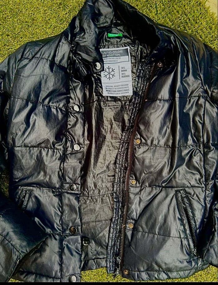 Doudoune plume noire Benetton - photo numéro 2