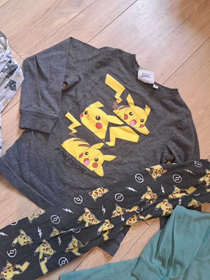 Lot 3 pyjamas garçon disney pokemon dinosaures 4ans - photo numéro 3
