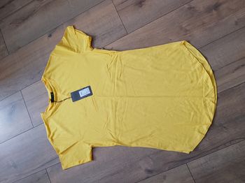 T-shirt uni jaune en coton pour homme manches courtes xxl  MTX