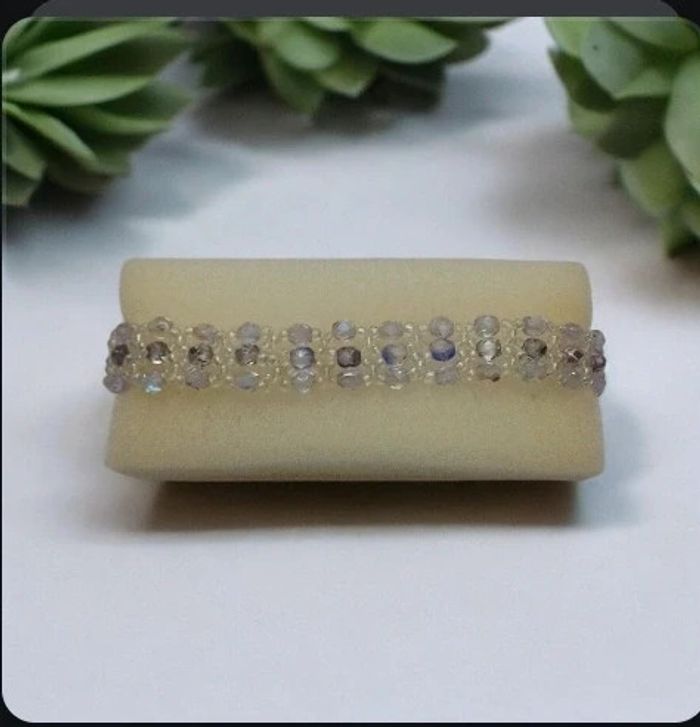 Bracelet pour femme avec perles swarovski fait main 20 cm - photo numéro 5