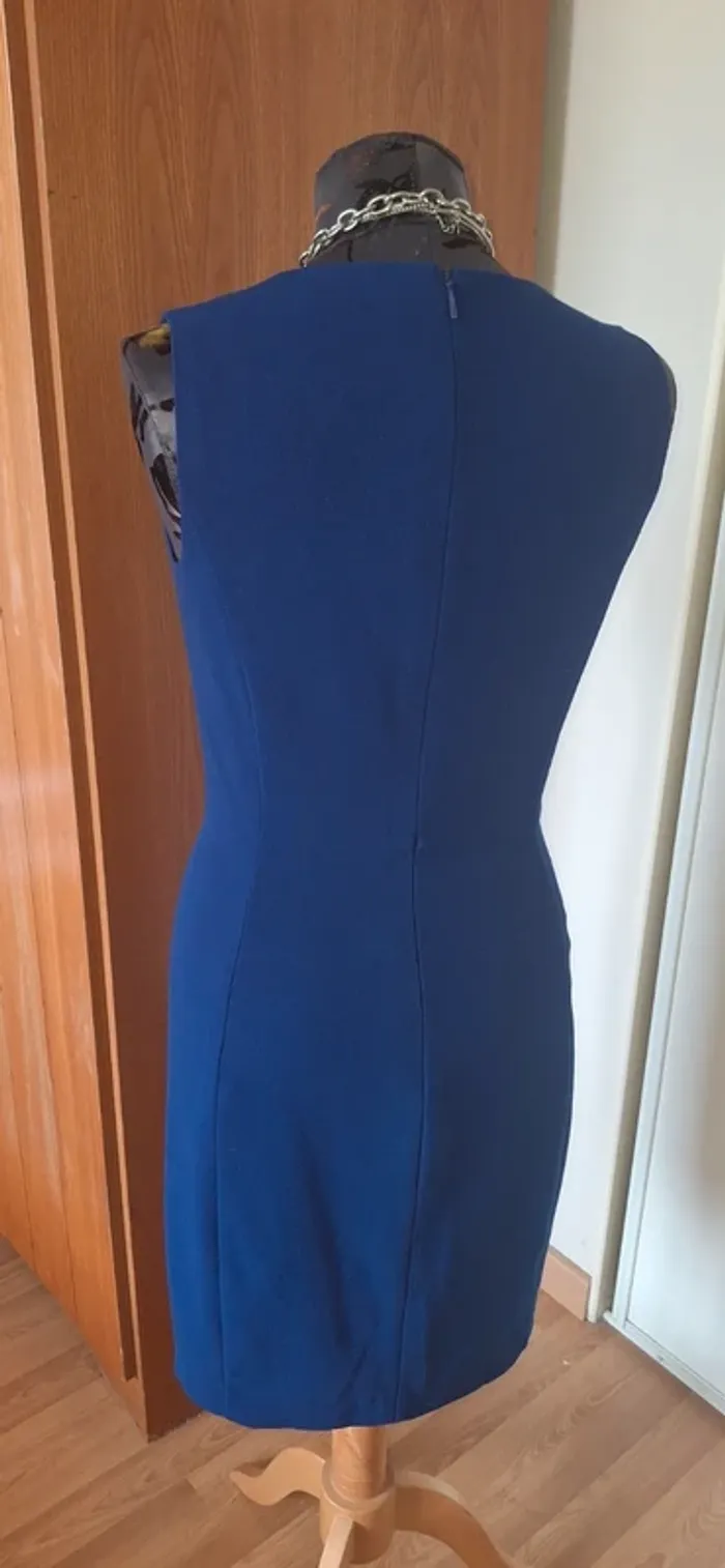 Robe moulante mango bleu électrique taille m - photo numéro 4