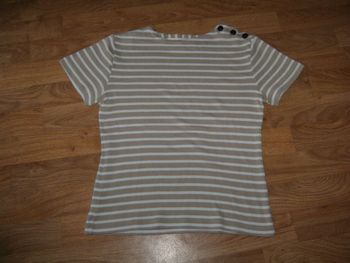 Tee shirt UNE BOUEE A LA MER rayé marin taille 36/38 TBE