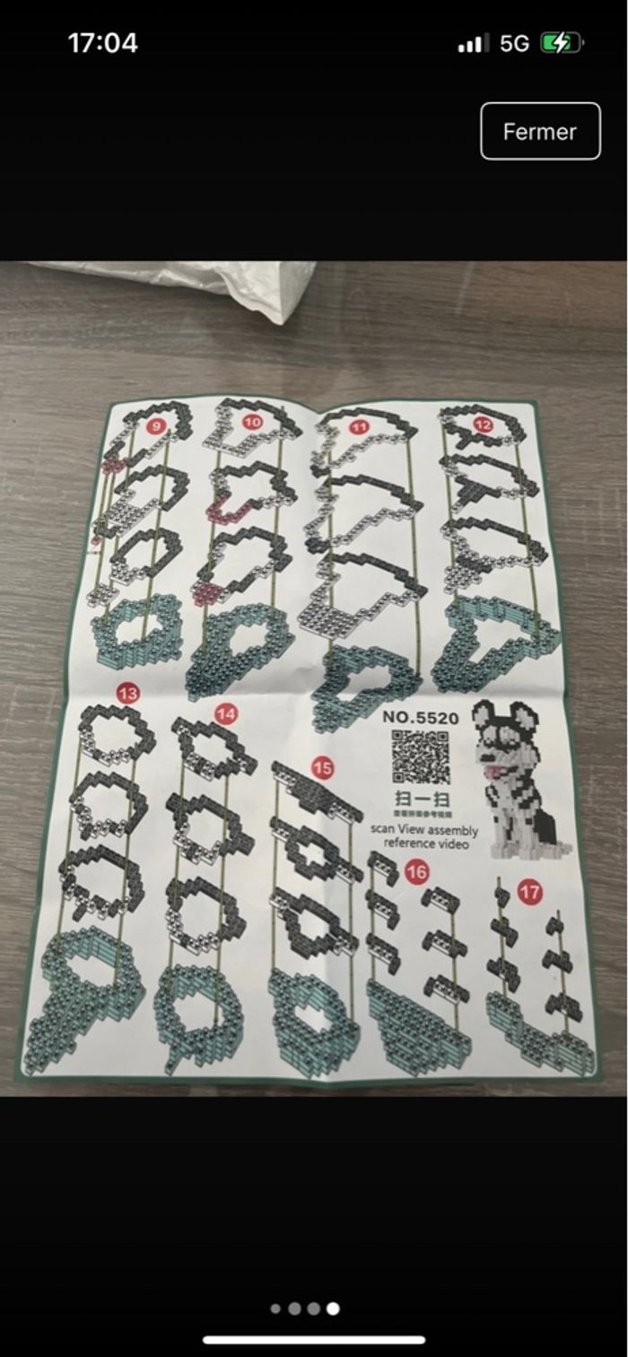 Kit de Construction Micro-Blocs XXL Husky Sibérien (Neuf) - photo numéro 4