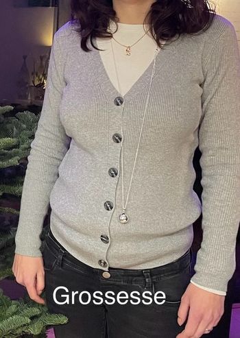 Gilet grossesse gris