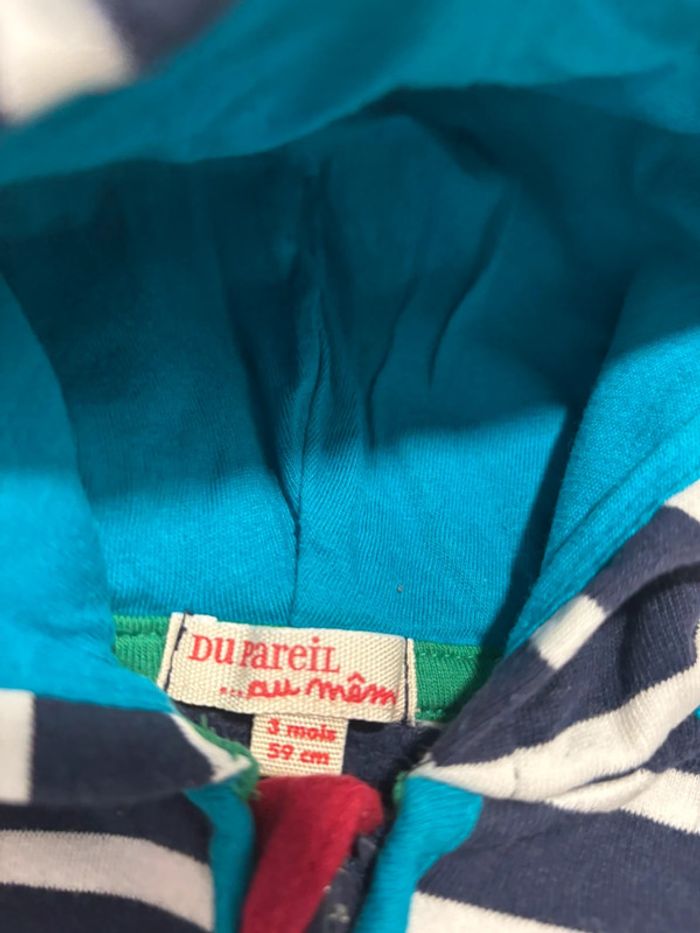 Sweat à capuche du pareil au même 3 mois garçon - photo numéro 2
