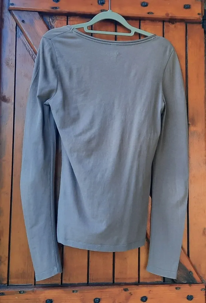 T-shirt taupe manches longues, femme, Esprit, M/38 - photo numéro 2