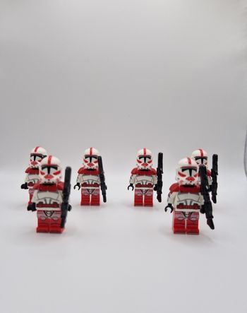Figurines type lego 6 clones de coruscante star wars
